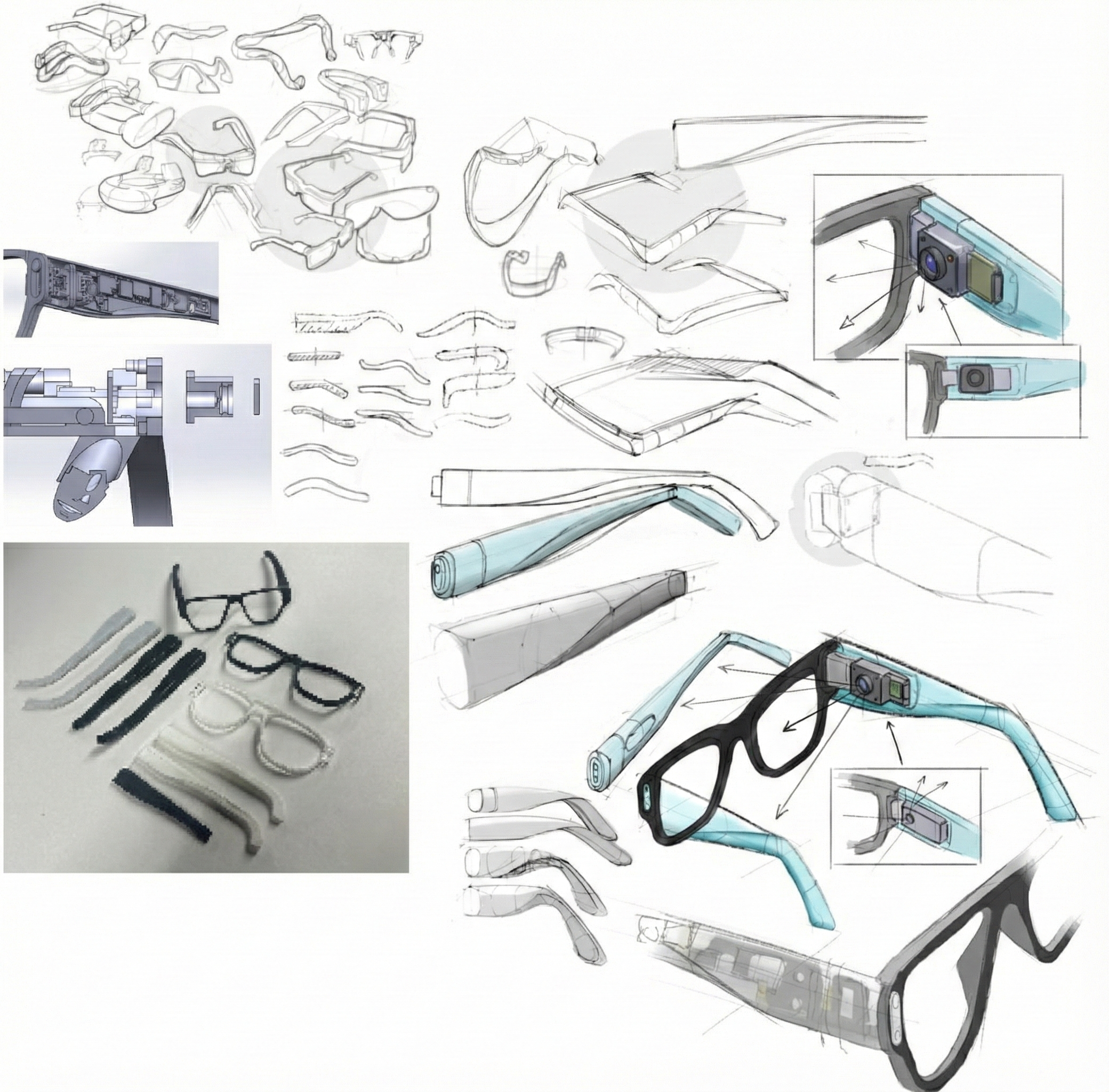Humonos eyewear design sketches